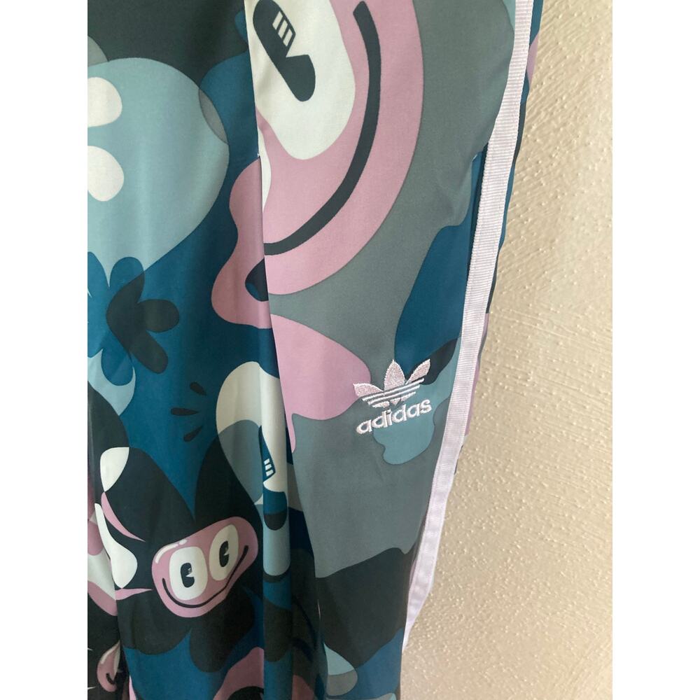 Adidas Originals X Hattie Stewart Wide Leg Track Pants XS Flare Cartoon Camo - Picture 8 of 13